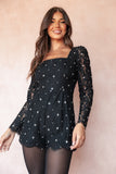 Vali Long Sleeve Romper Black