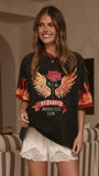 Mayhem Oversized T Shirt Black Red