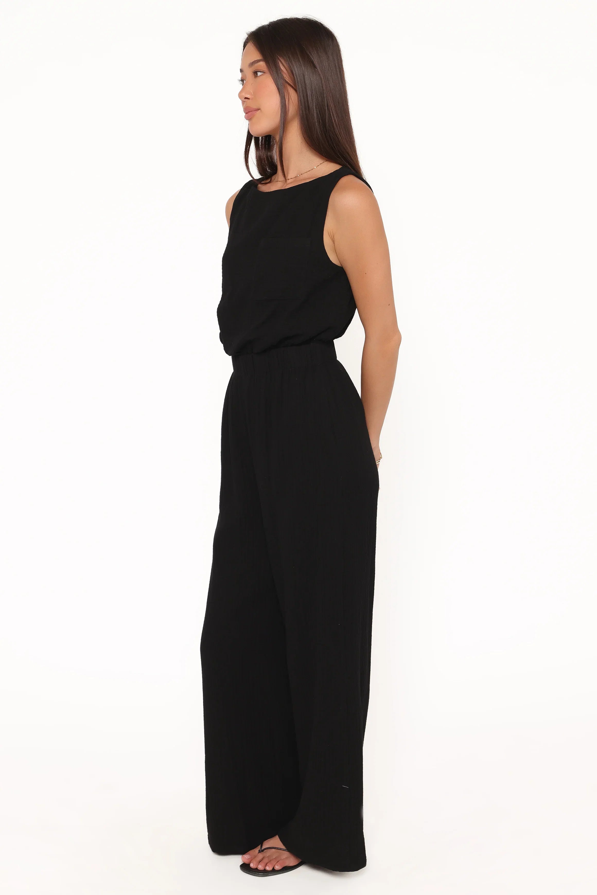 Brenna Cotton Jumpsuit Black