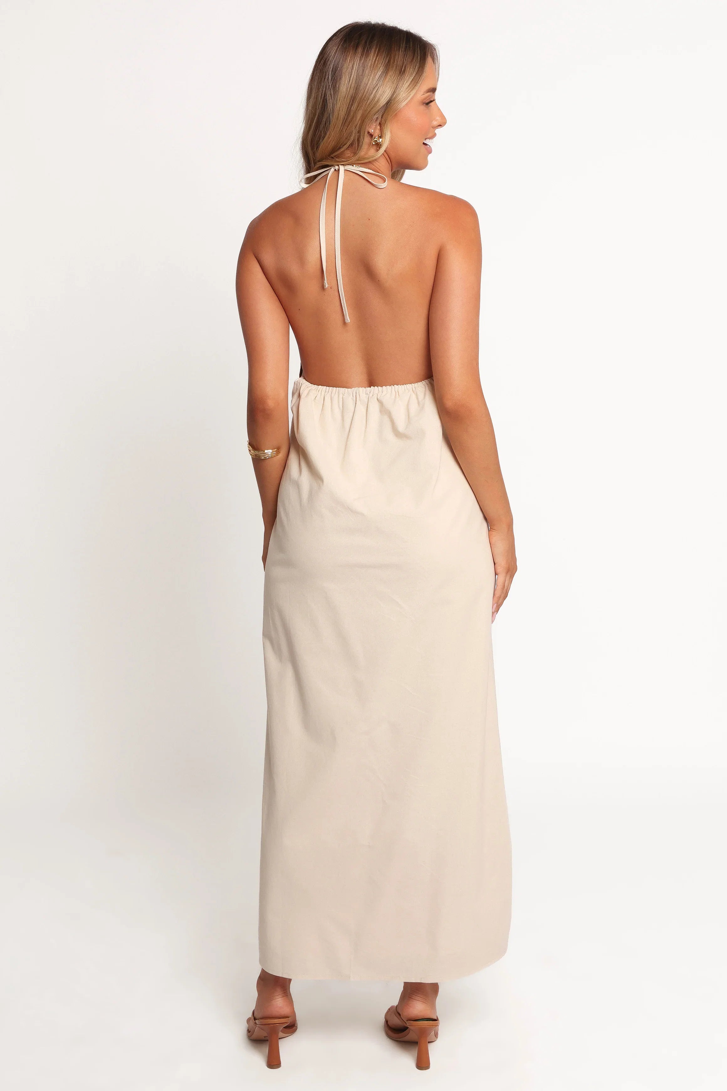 Quinley Maxi Dress Brown Cream