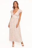 Angelica Midi Dress Pastel Pink Floral