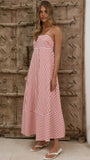 Marcel Maxi Dress Red White Stripe