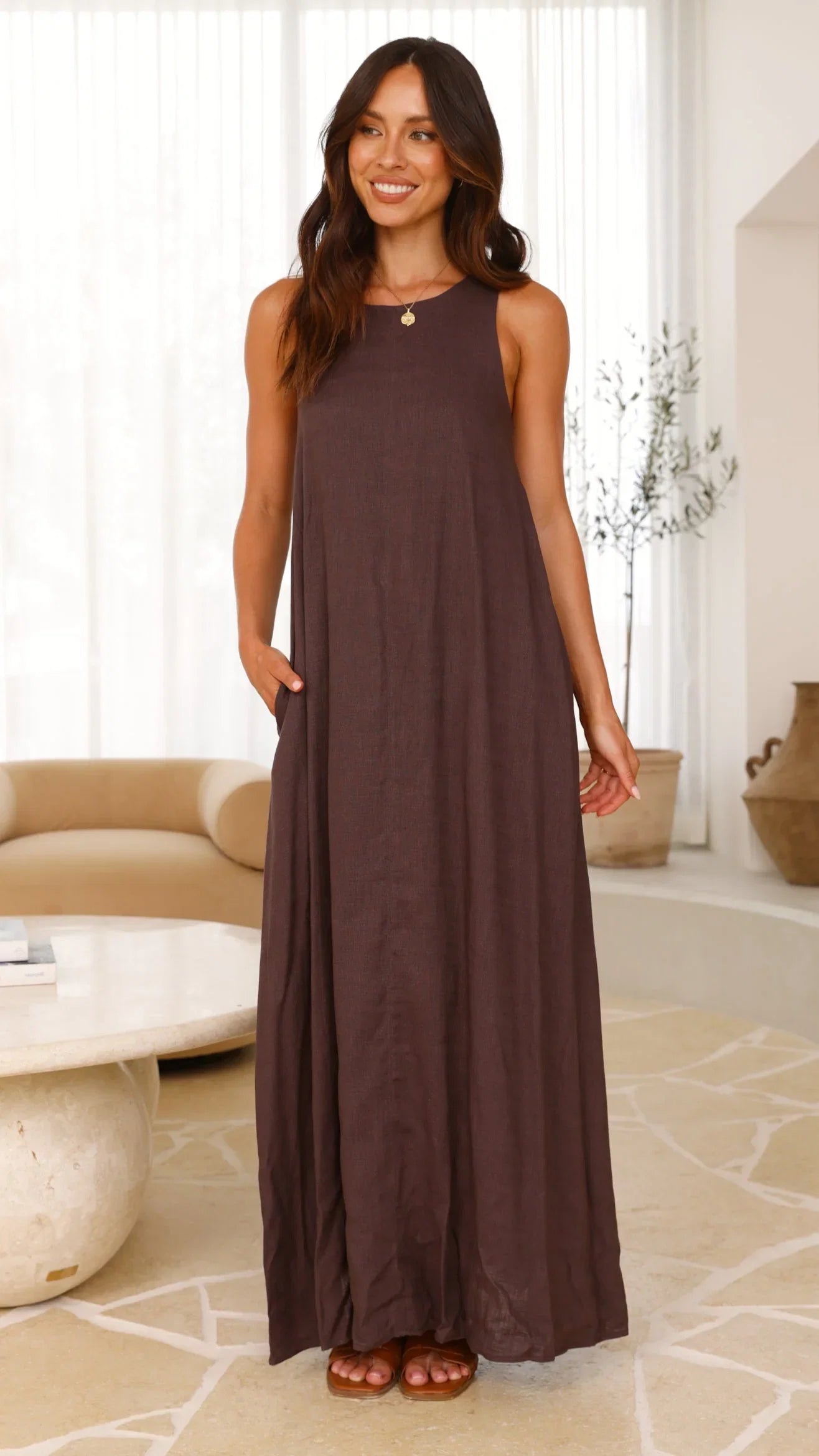 Darcy Maxi Dress Chocolate