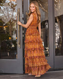 Gildelle Printed Tiered Maxi Dress