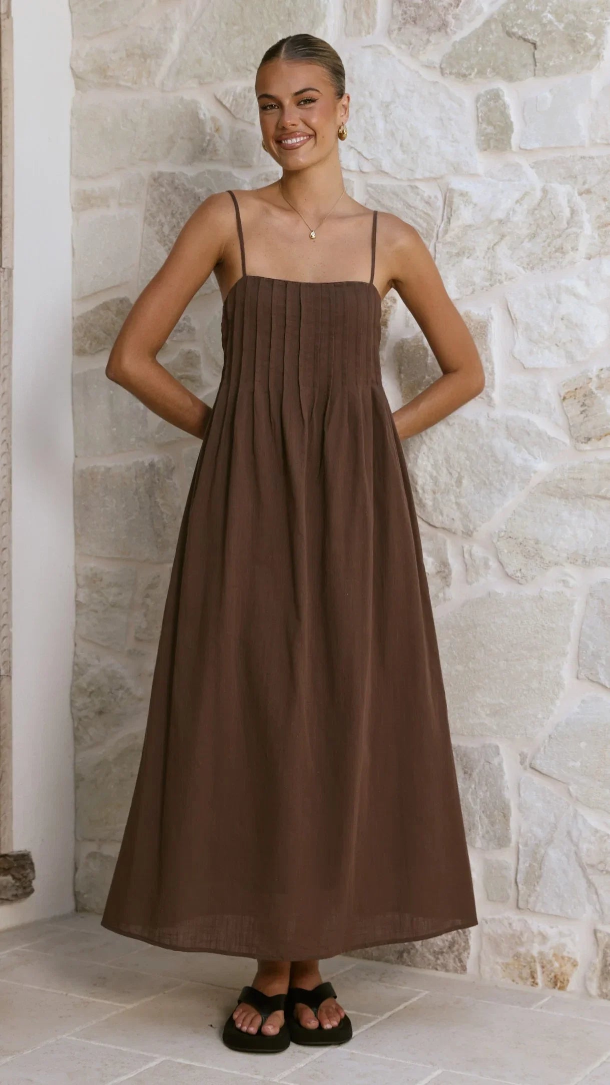 Stayla Maxi Dress Chocolate