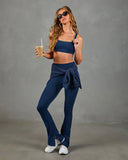 Busy Babe Split Hem Flared Leggings