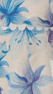 Mia Strapless Top Ocean Bloom