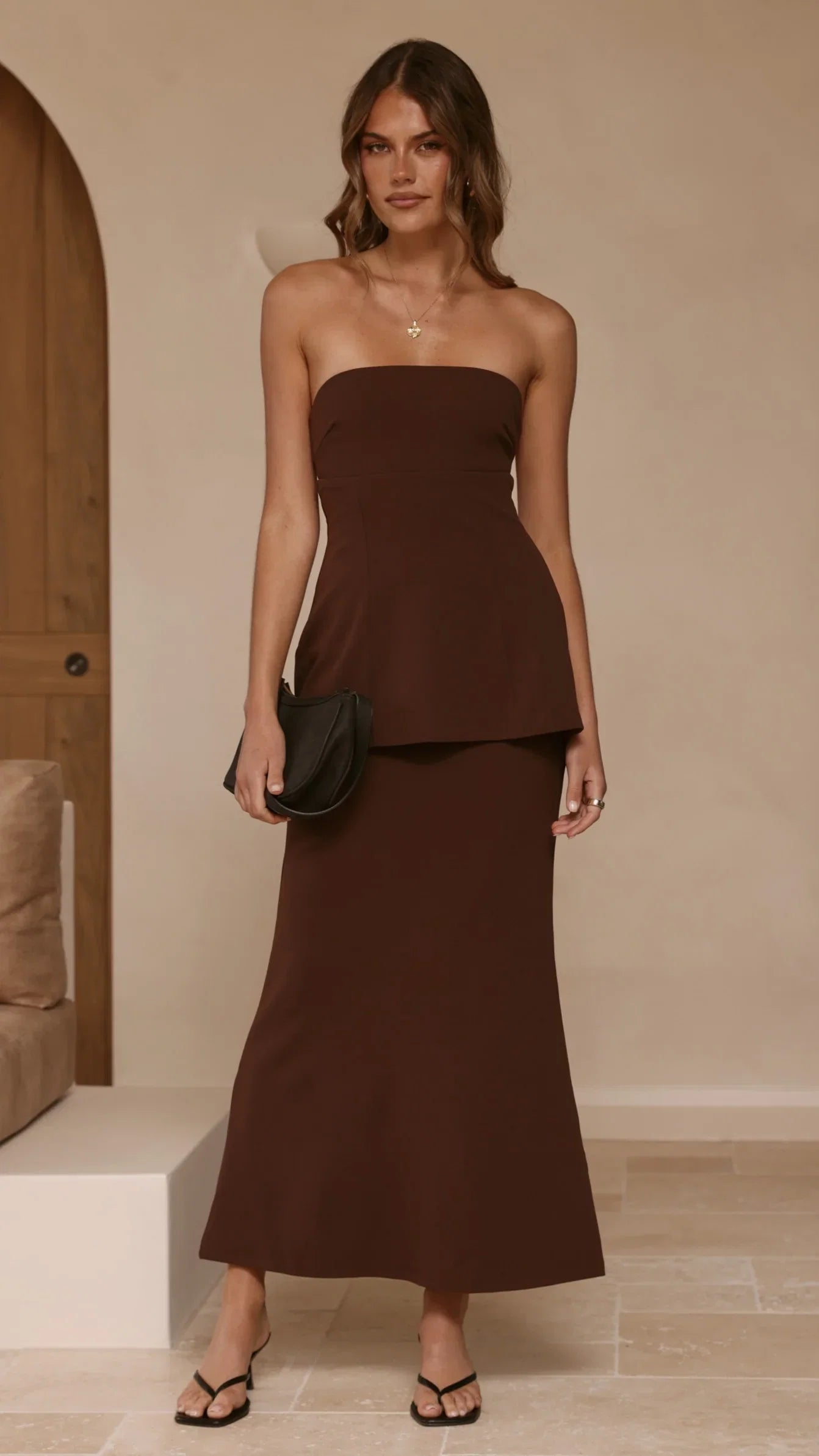 Aaliyah Maxi Dress Chocolate
