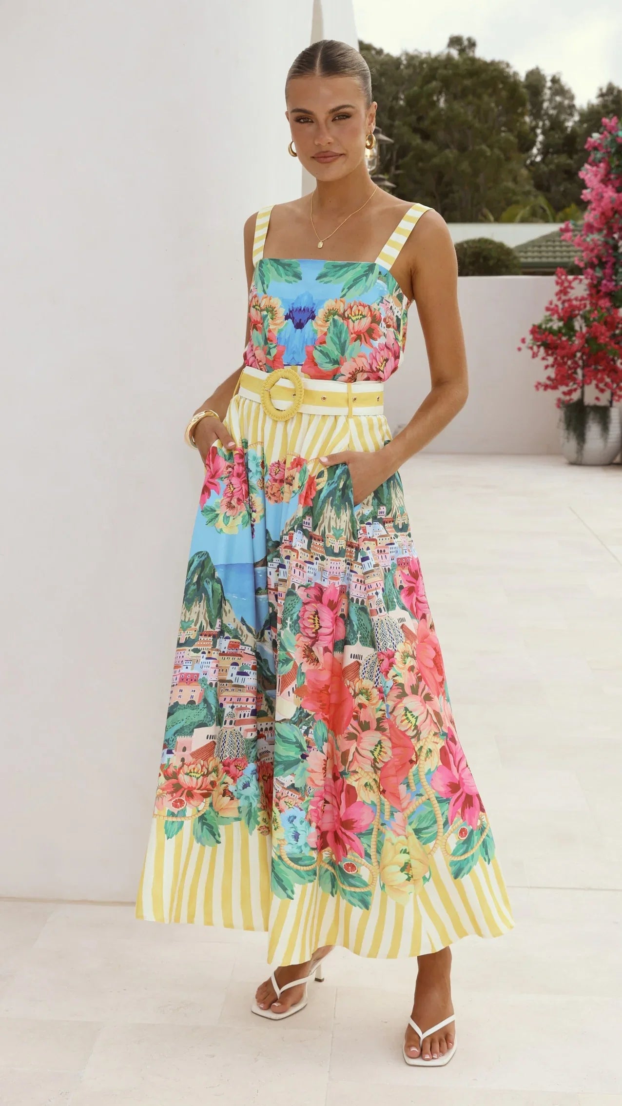 Kancy Maxi Skirt Positano Lemon