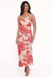 Jasmine Maxi Dress Red Floral