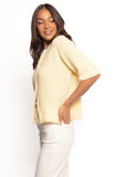 Miriam Short Sleeve Knit Top Yellow