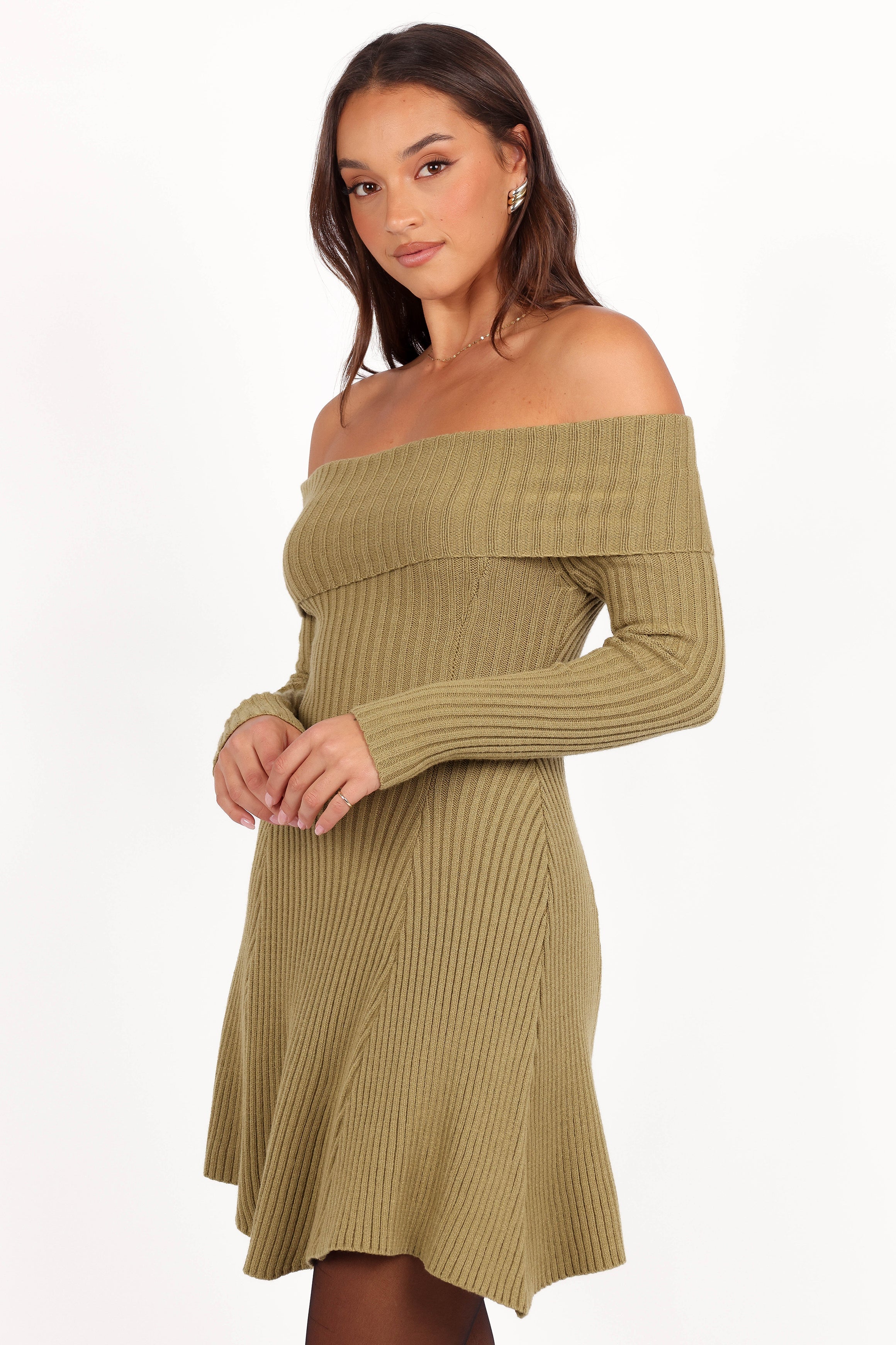 Francisco Long Sleeve Mini Dress Olive