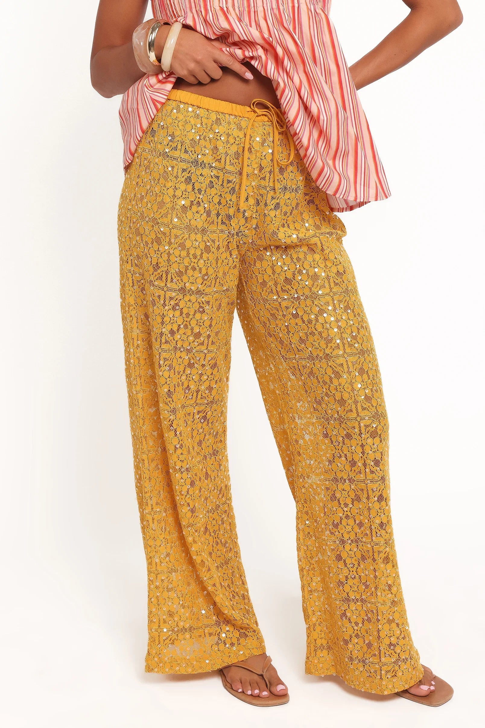 Jacinta Sequin Lace Pant Mango
