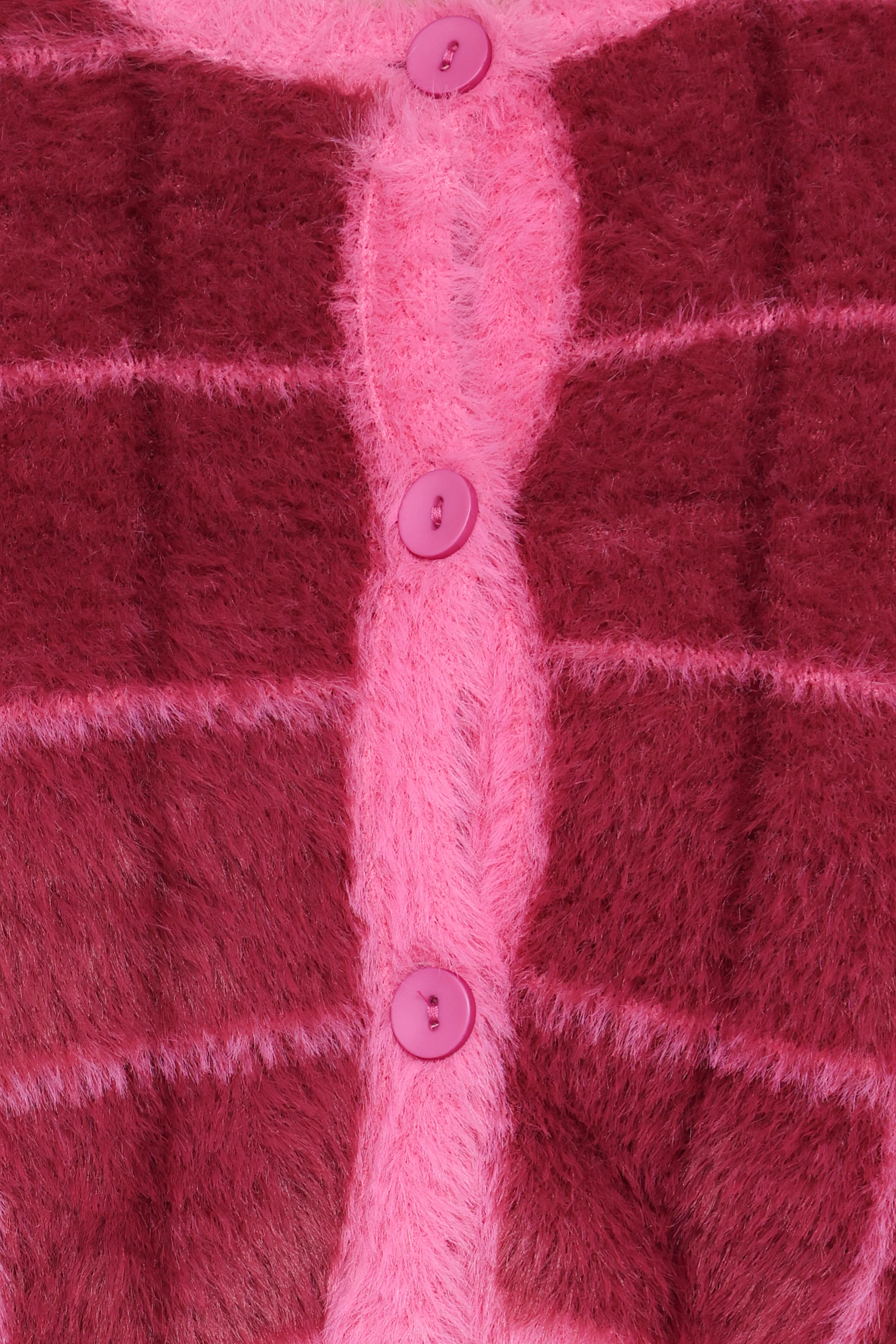 Viola Plaid Button Front Cardigan Burgundy