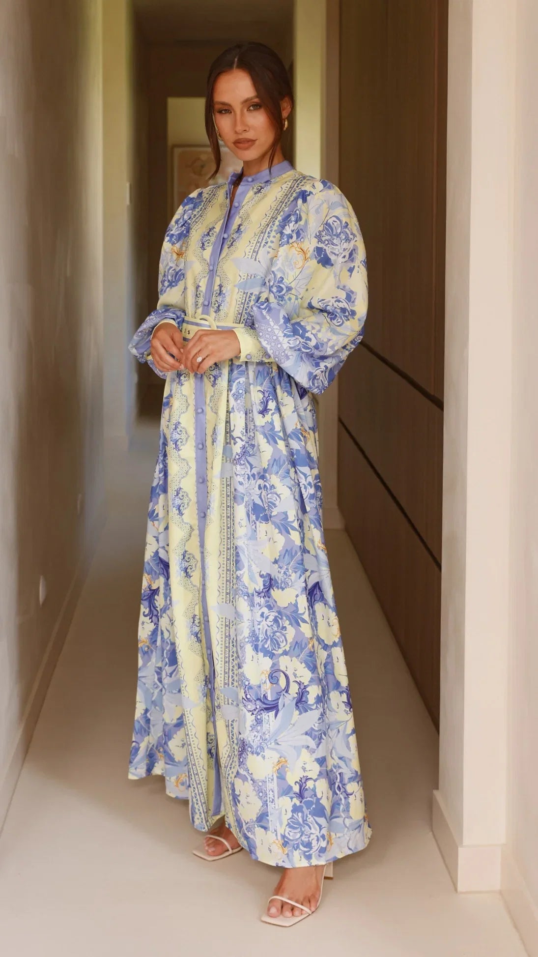 Kalliope Maxi Dress Blue Yellow