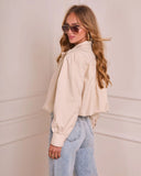 Cool Mornings Bubble Hem Bomber Jacket