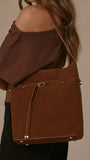Leonie Belt Buckle Bag Brown Suede