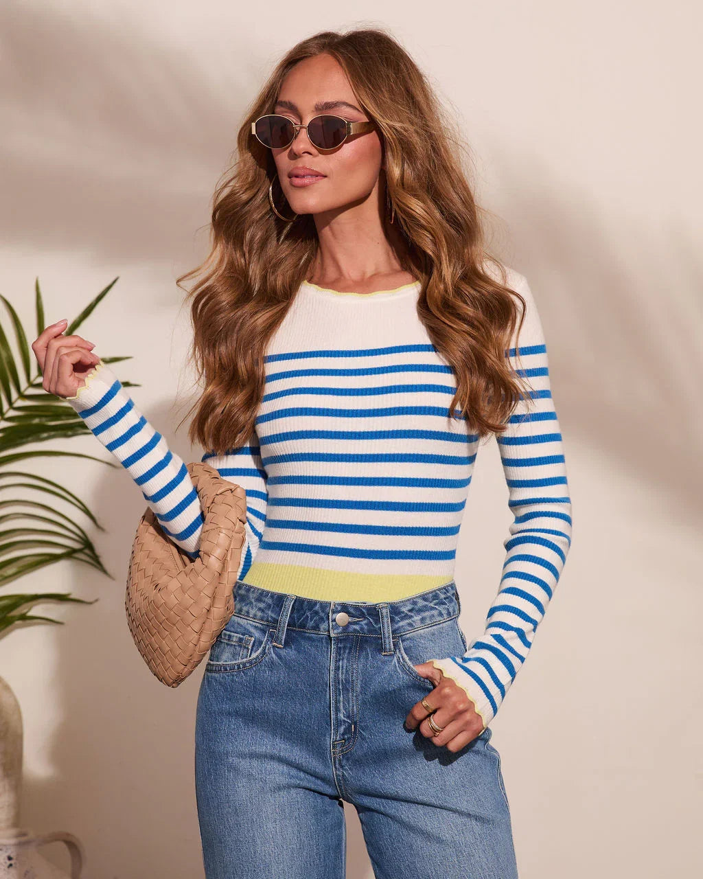Madaline Striped Knit Top