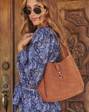Weslie Suede Shoulder Bag