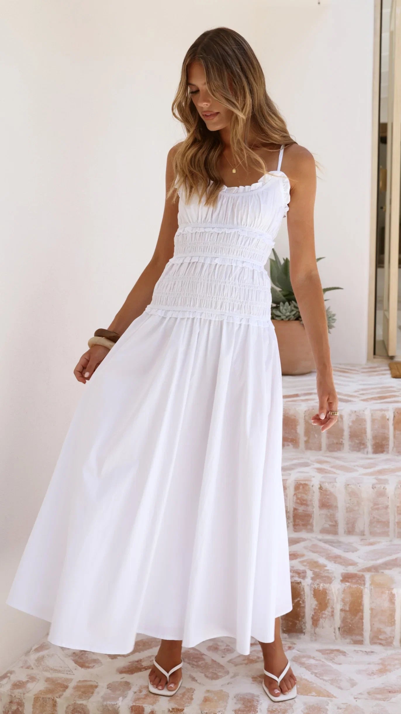 Vida Maxi Dress White
