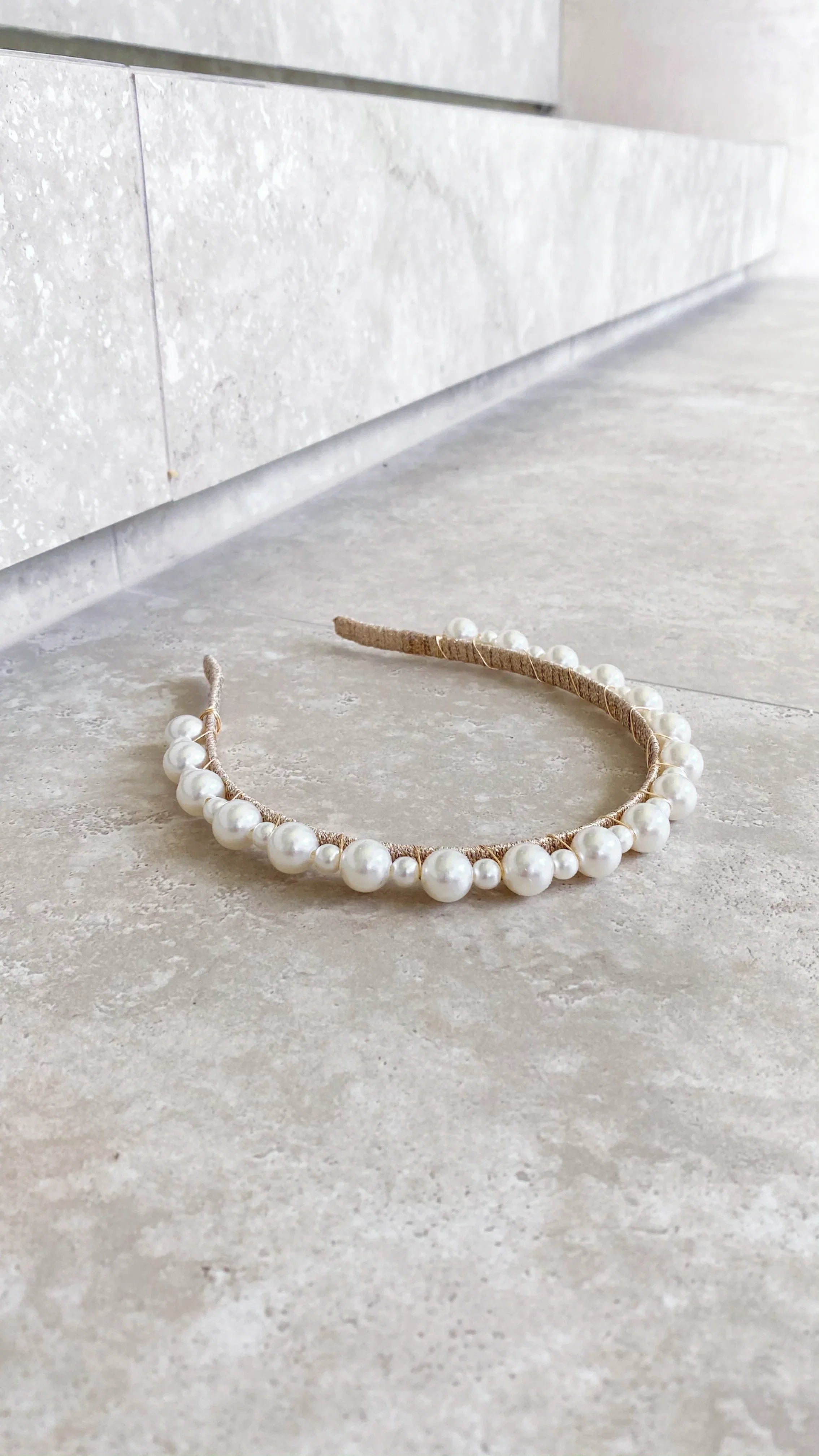 Pearla Headpiece Pearl Gold