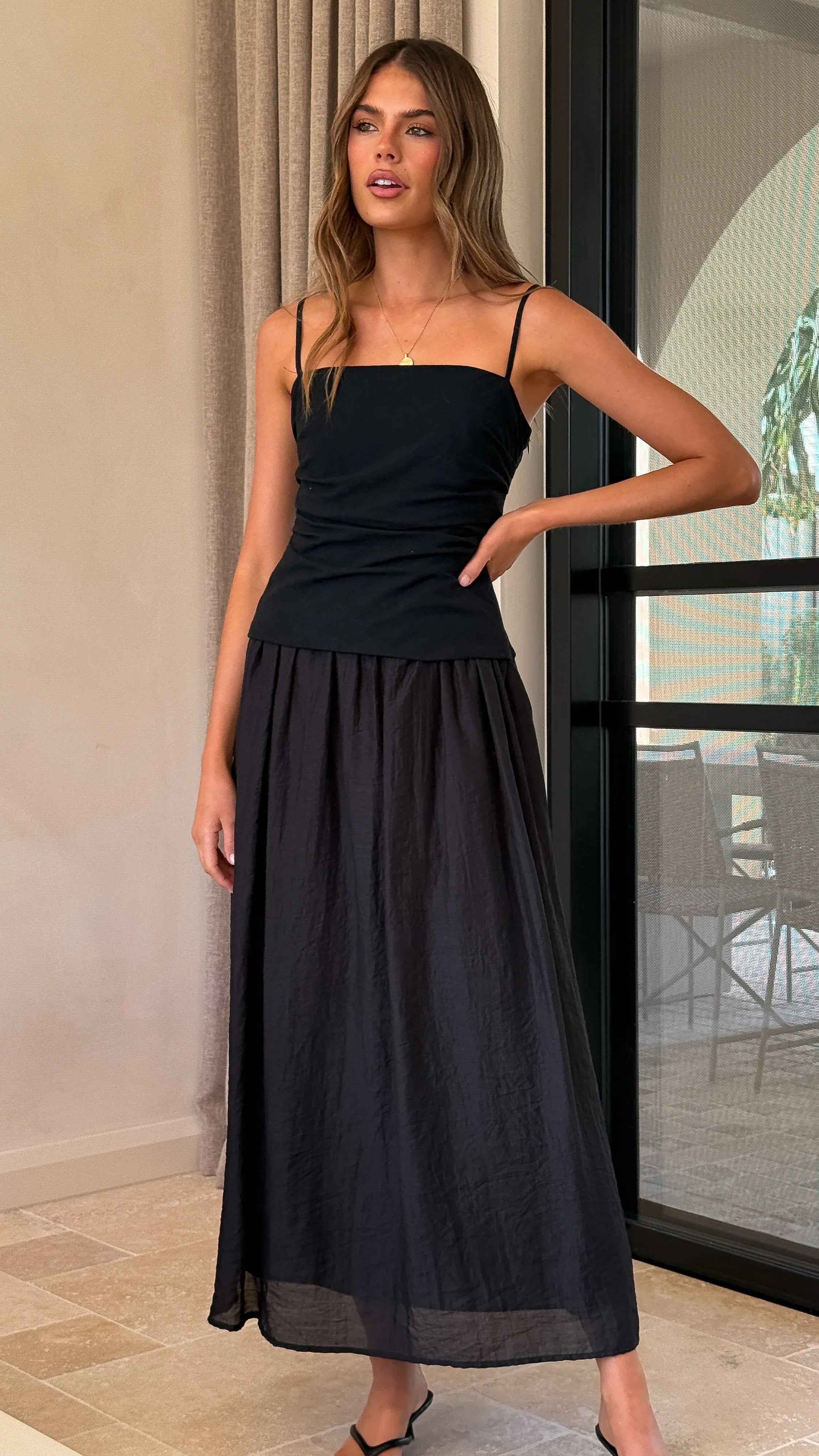 Valentina Maxi Dress Black