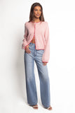 Payton Scallop Cardigan Pink Red
