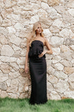 Ursa Fitted Column Skirt Black