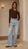 Romy Long Sleeve Top Chocolate