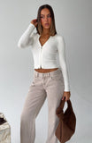 Fine Wine Long Sleeve Knit Top Off White