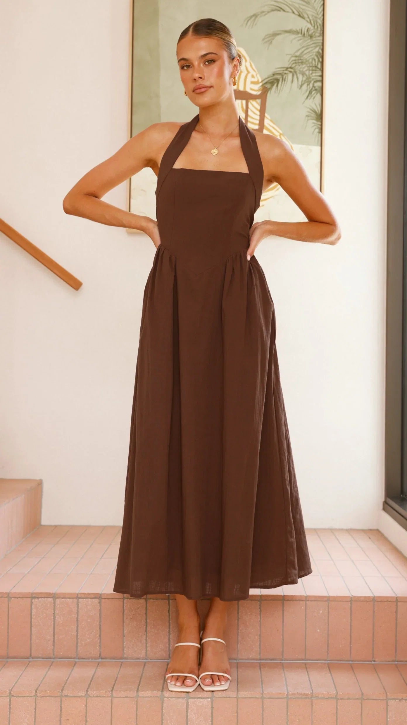 Caden Maxi Dress Chocolate