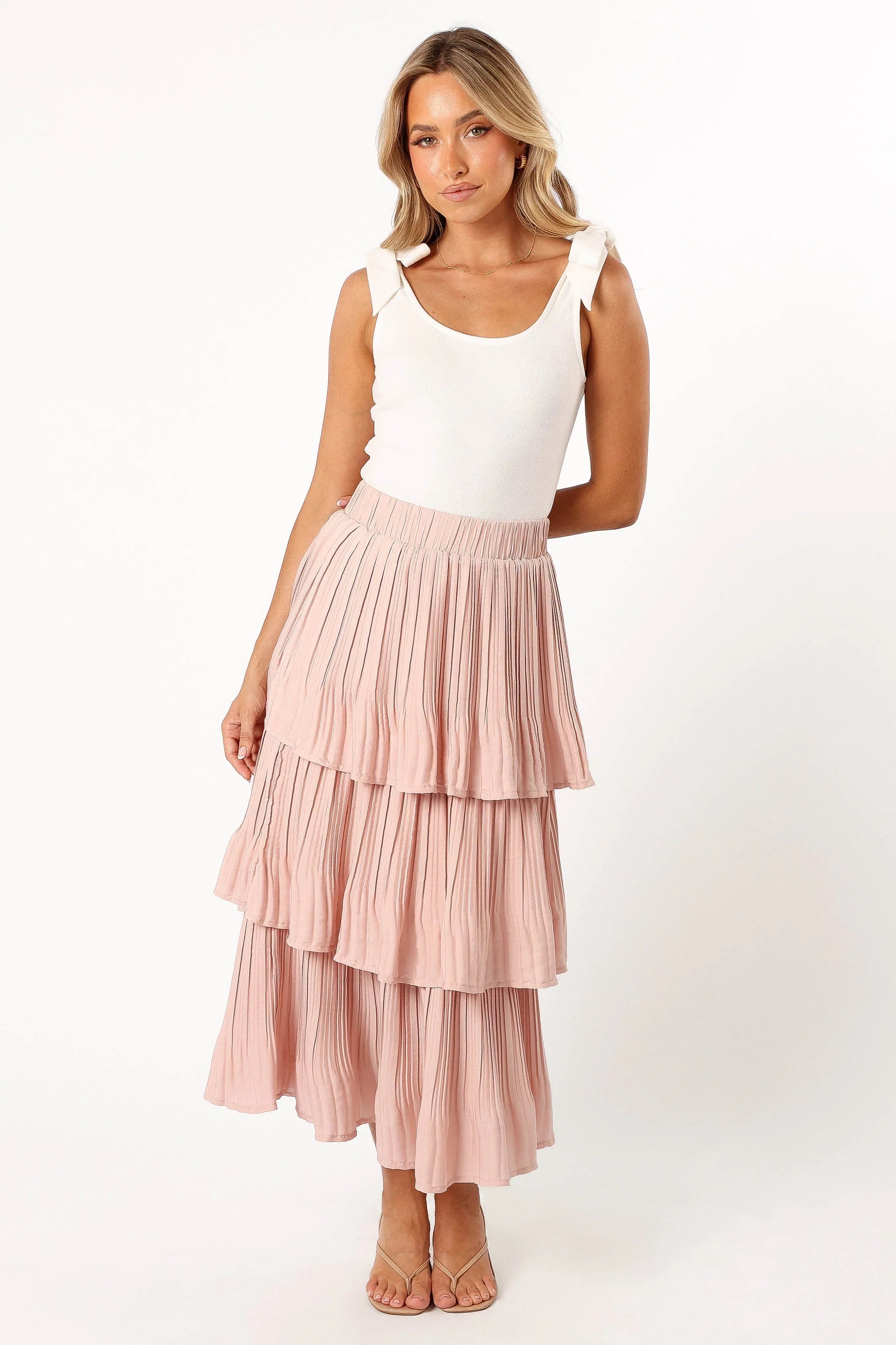 Rylan Maxi Skirt Champagne Pink