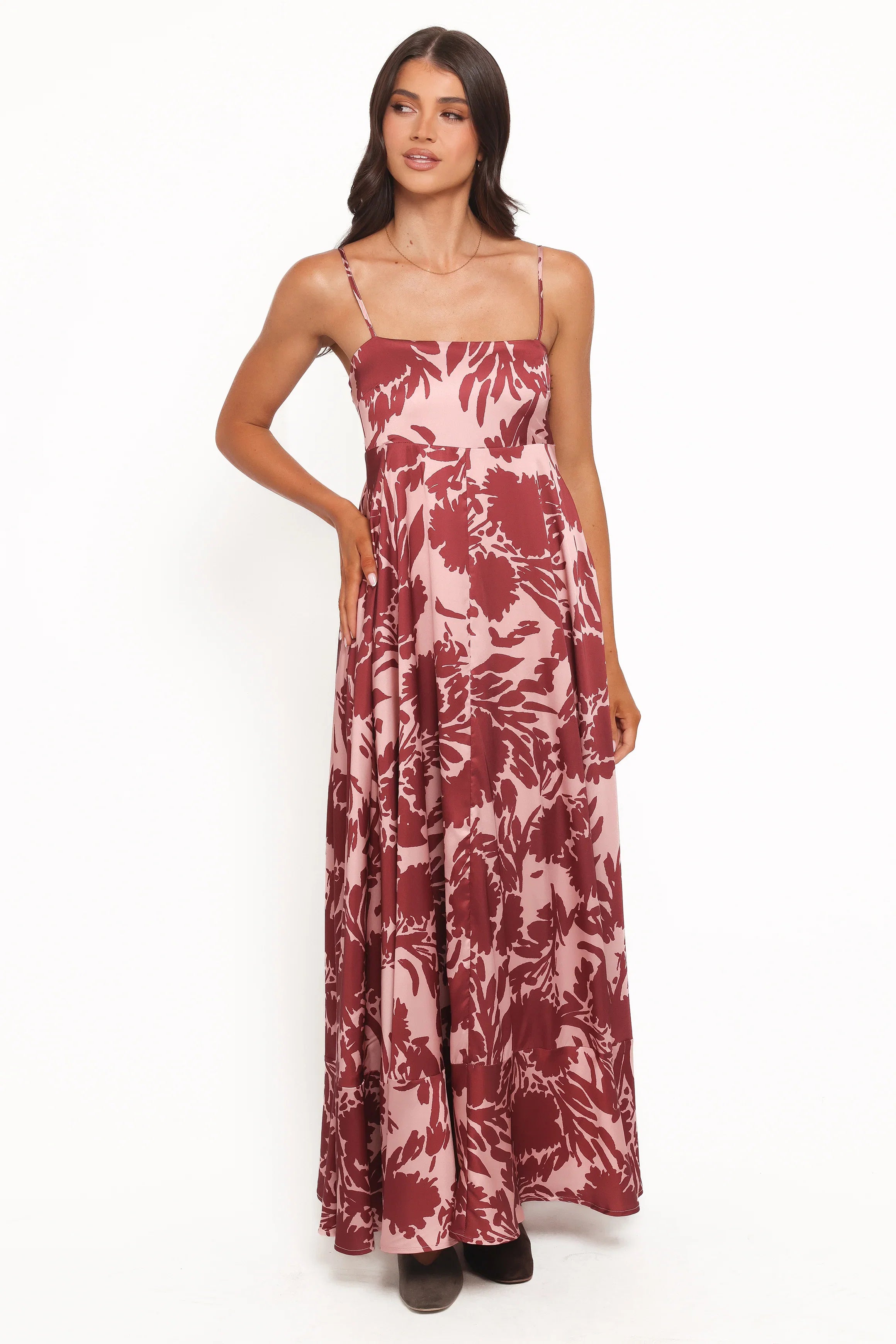 Elanor Maxi Dress Pale Burgundy