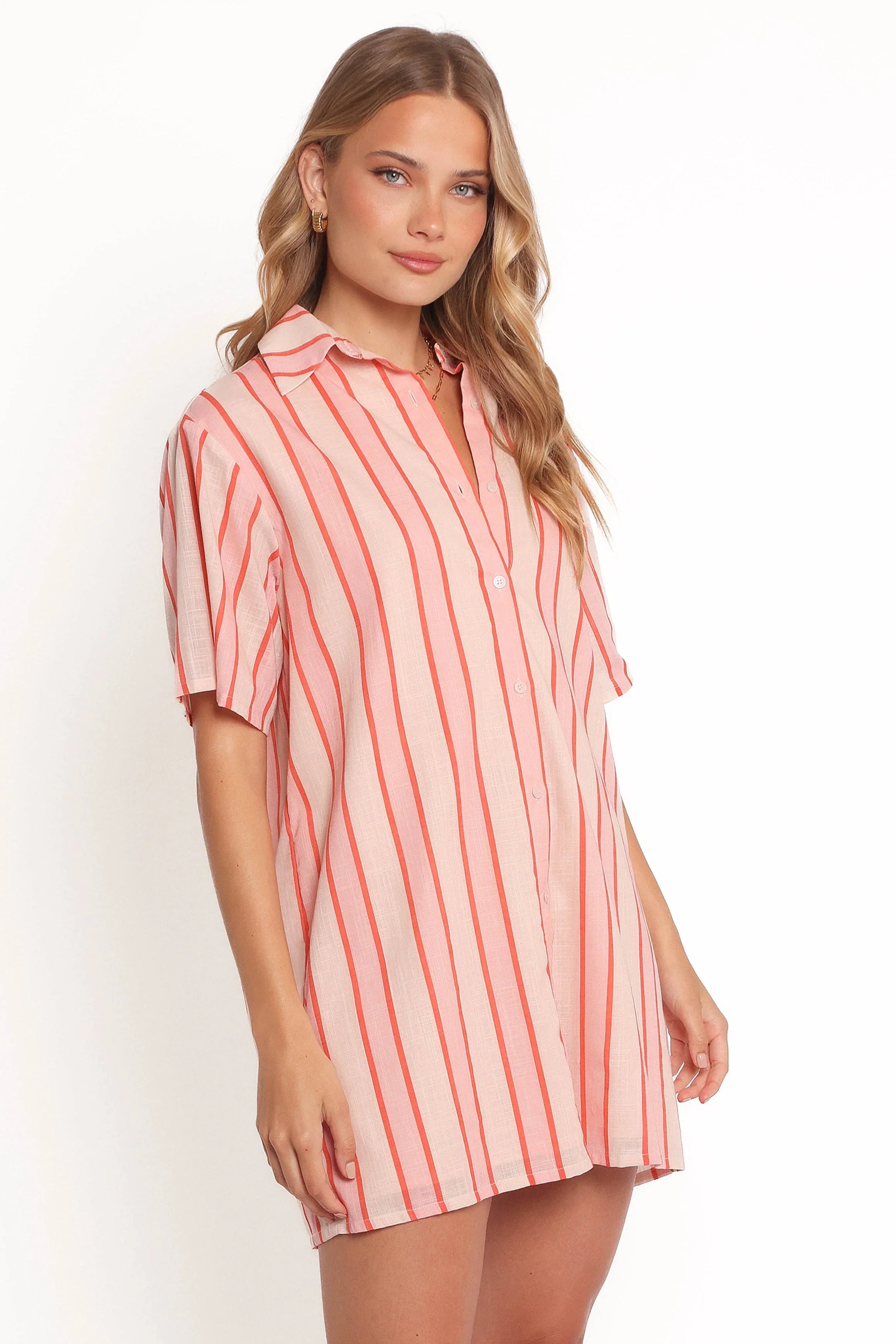 Norah Mini Dress Pink Stripe