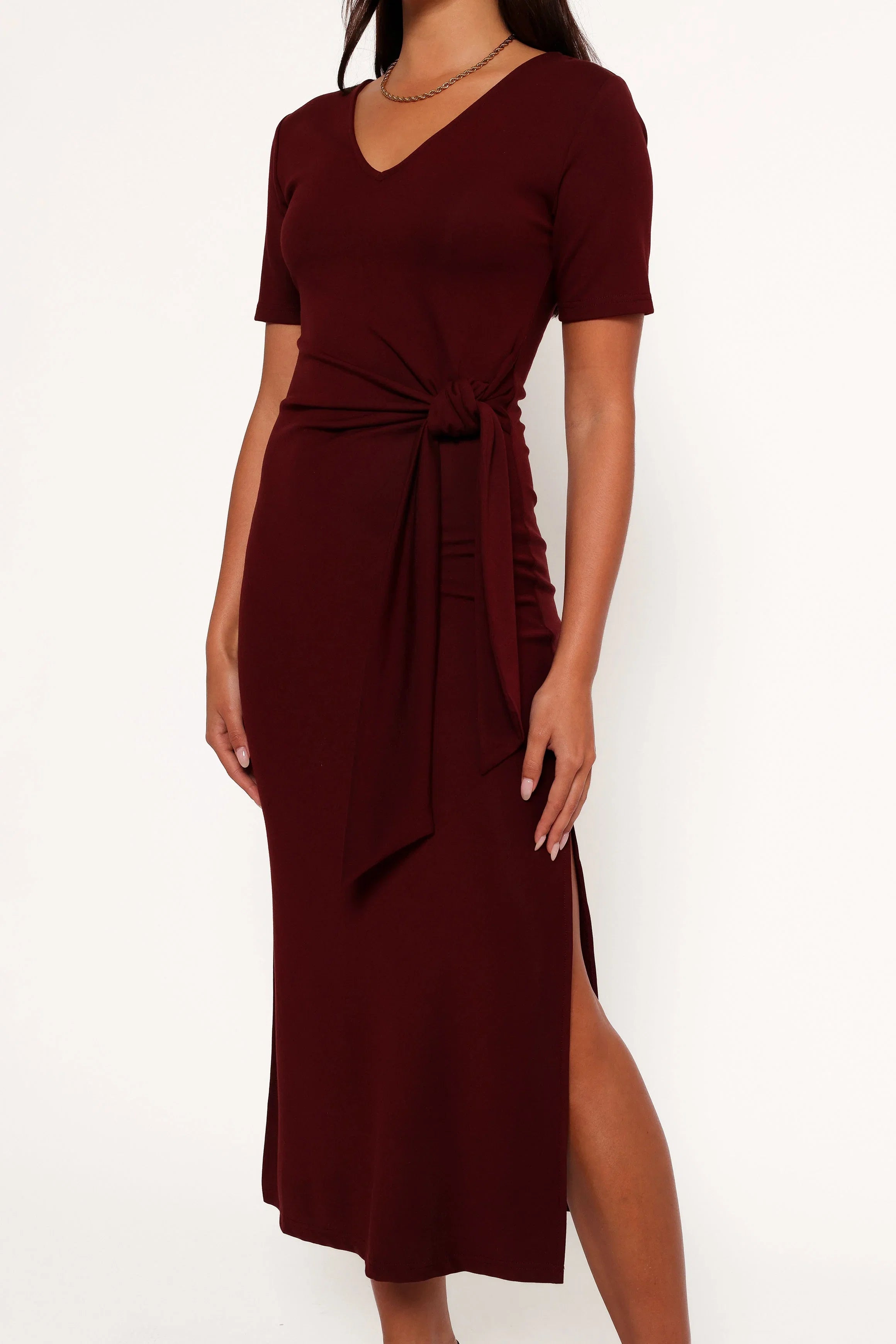 Asha Midi Dress Wine