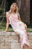 Kaori Midi Dress Pink Floral