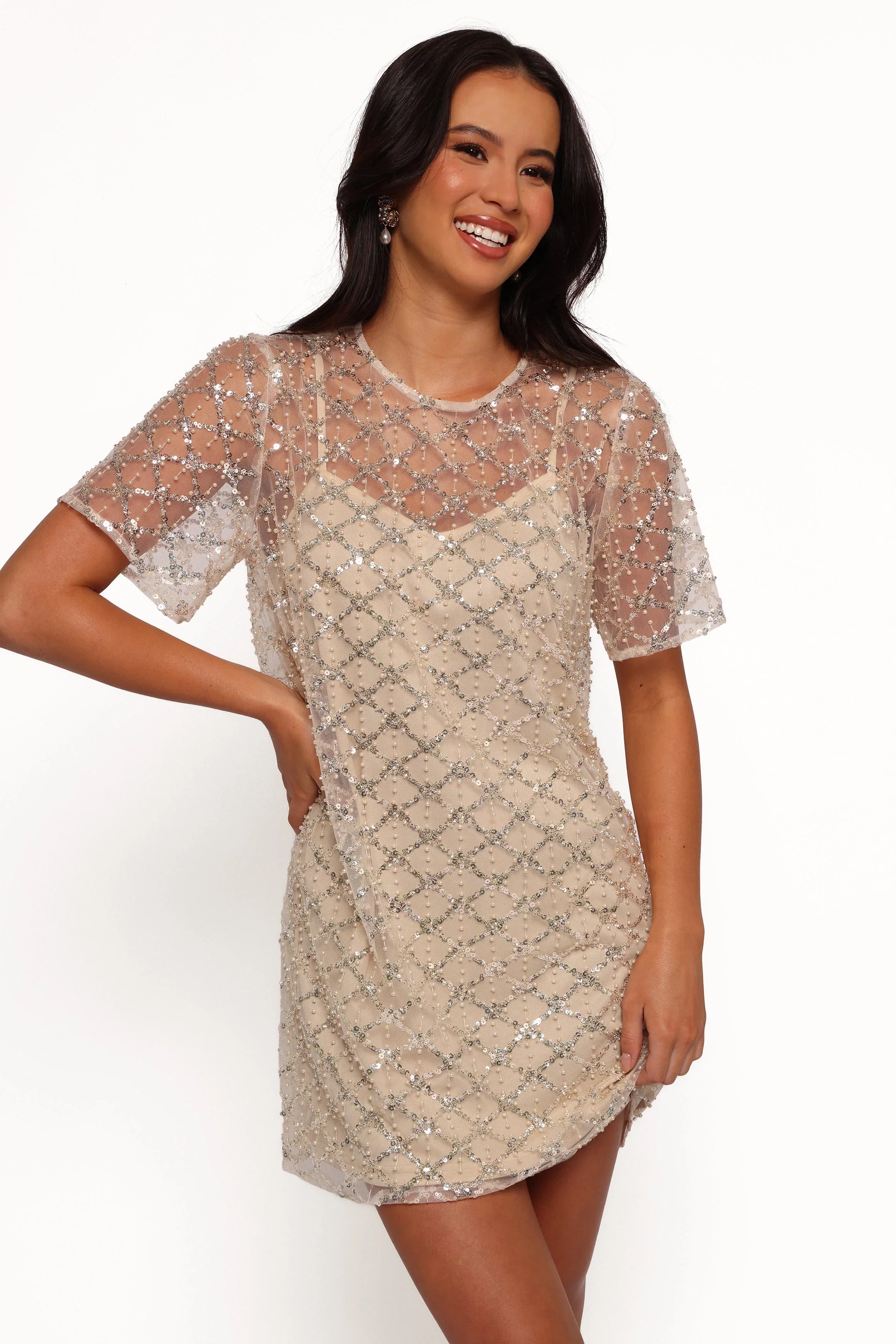 Silvie Mini Dress Light Taupe