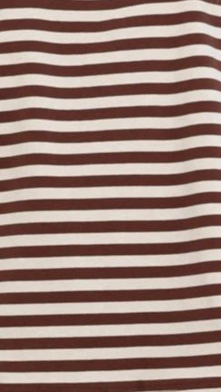 Bobby Crew Neck Tee Chocolate Stripe