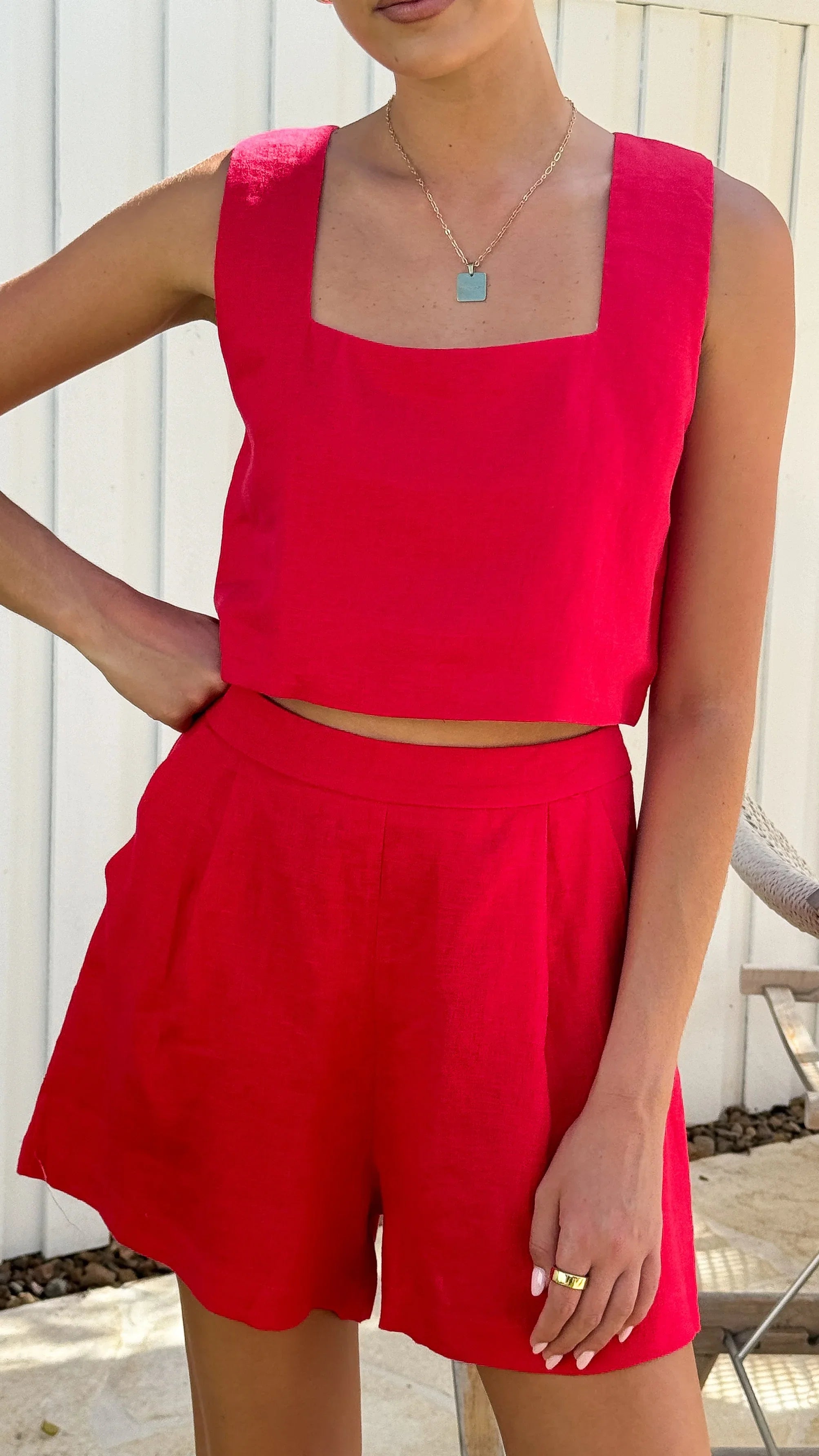 Tillie Shorts Ruby Red