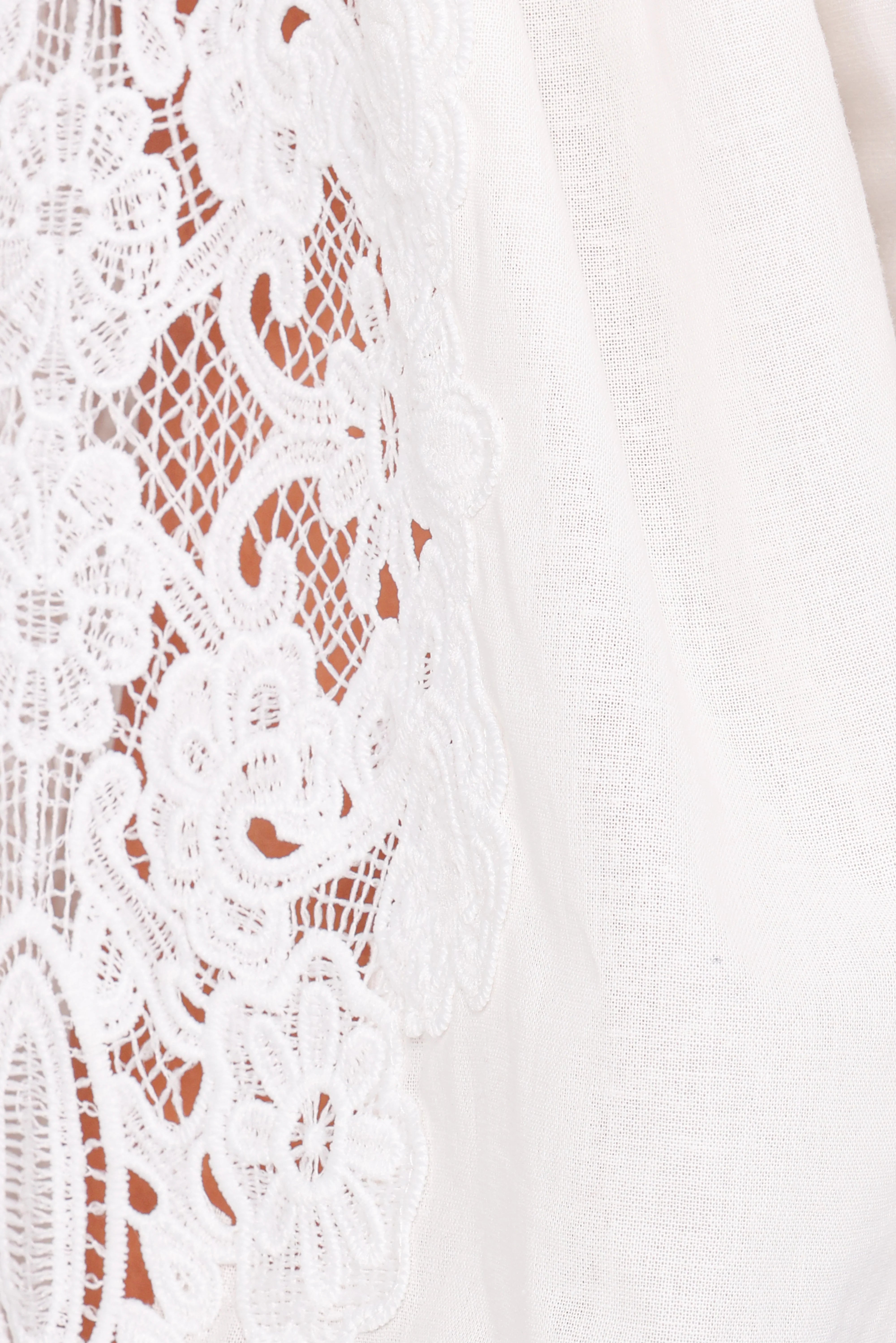 Angelica Long Sleeve Top White