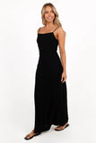 Sawyer Midi Slip Dress Black