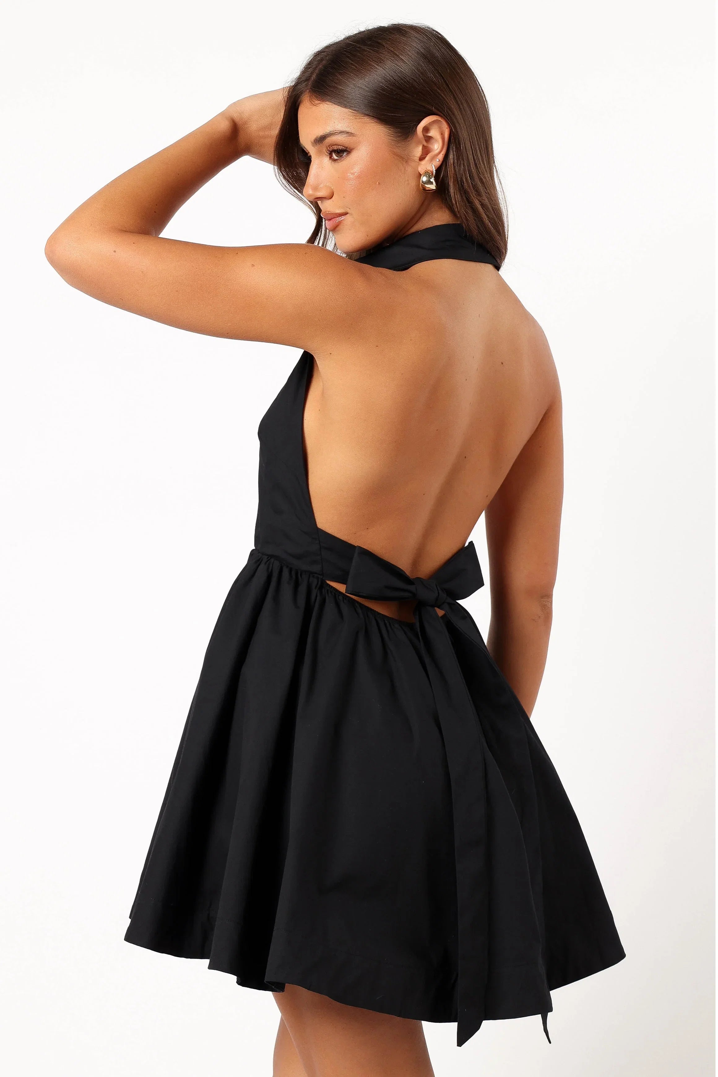 Cheyenne Halterneck Mini Dress Black
