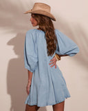 Moonlit Prairie Chambray Romper