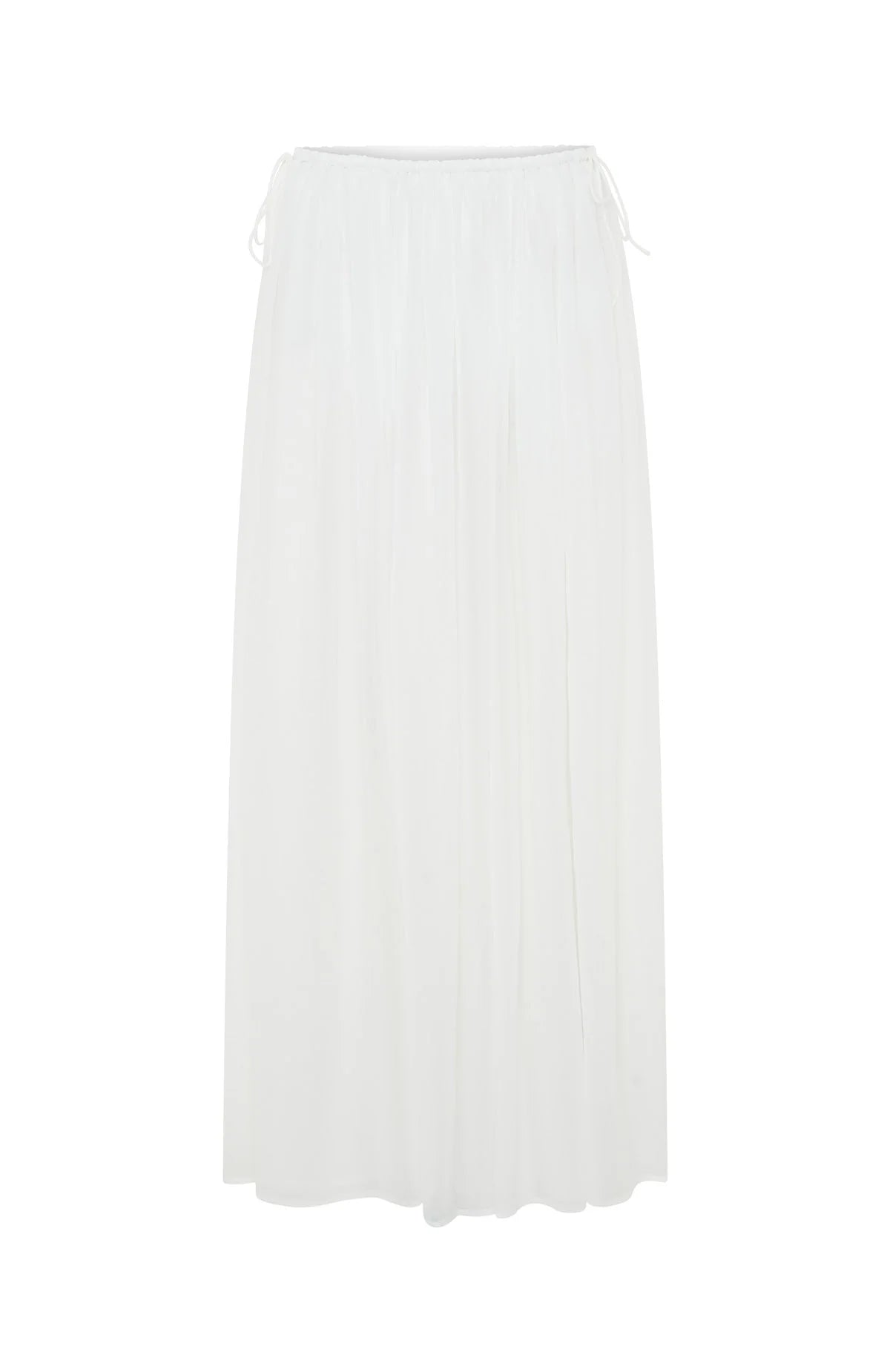 Flounce Flirt Maxi Skirt White
