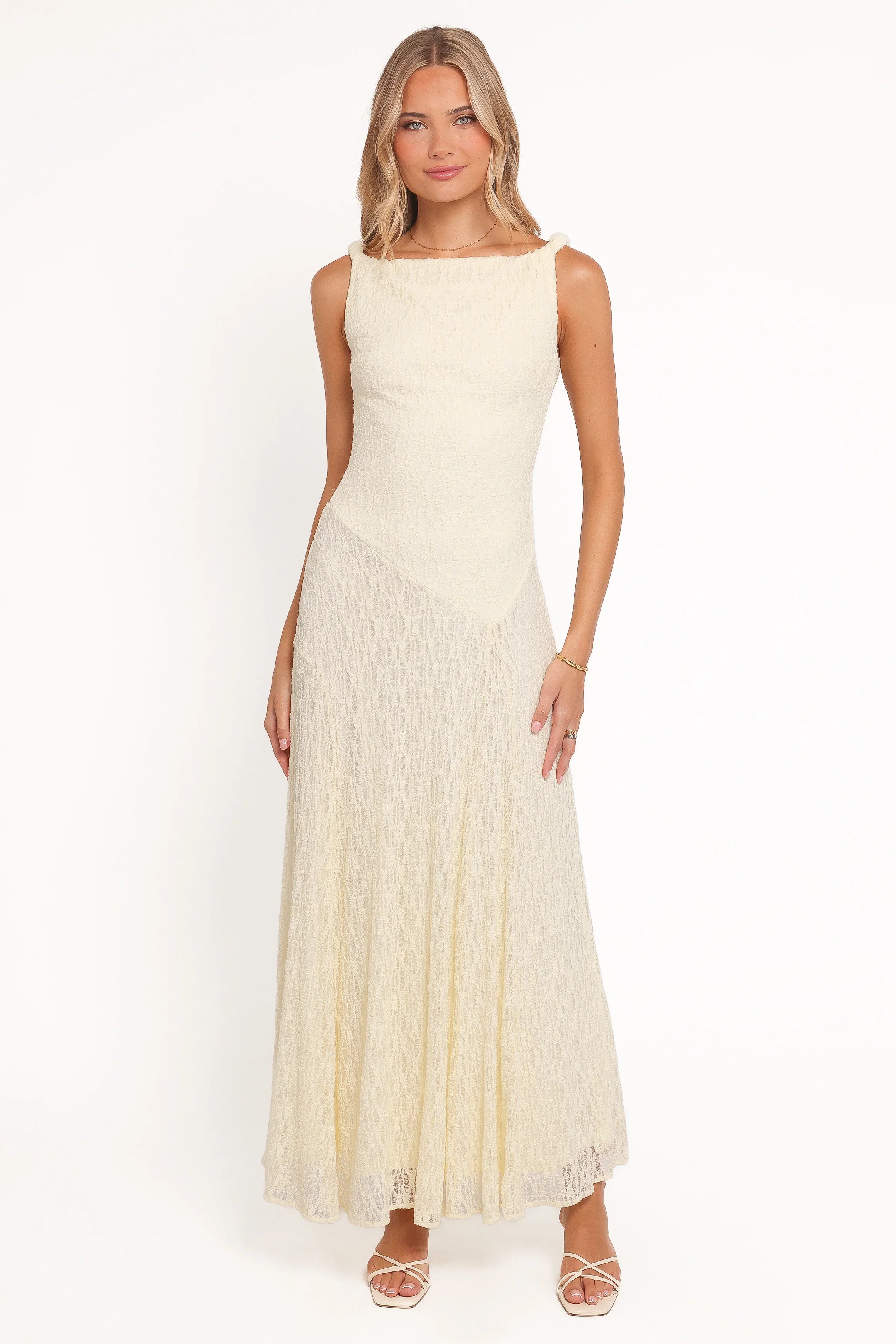 Kirsten Lace Maxi Dress Yellow