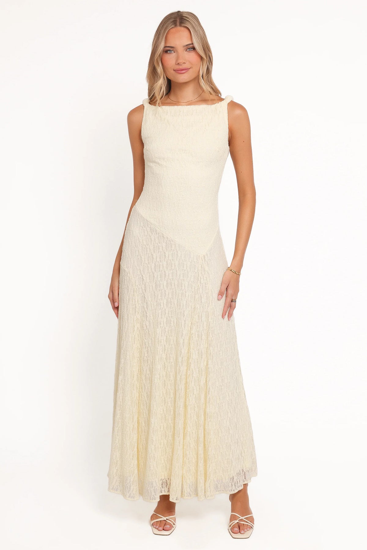 Kirsten Lace Maxi Dress Yellow
