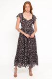 Myles Maxi Dress Brown Blue Floral