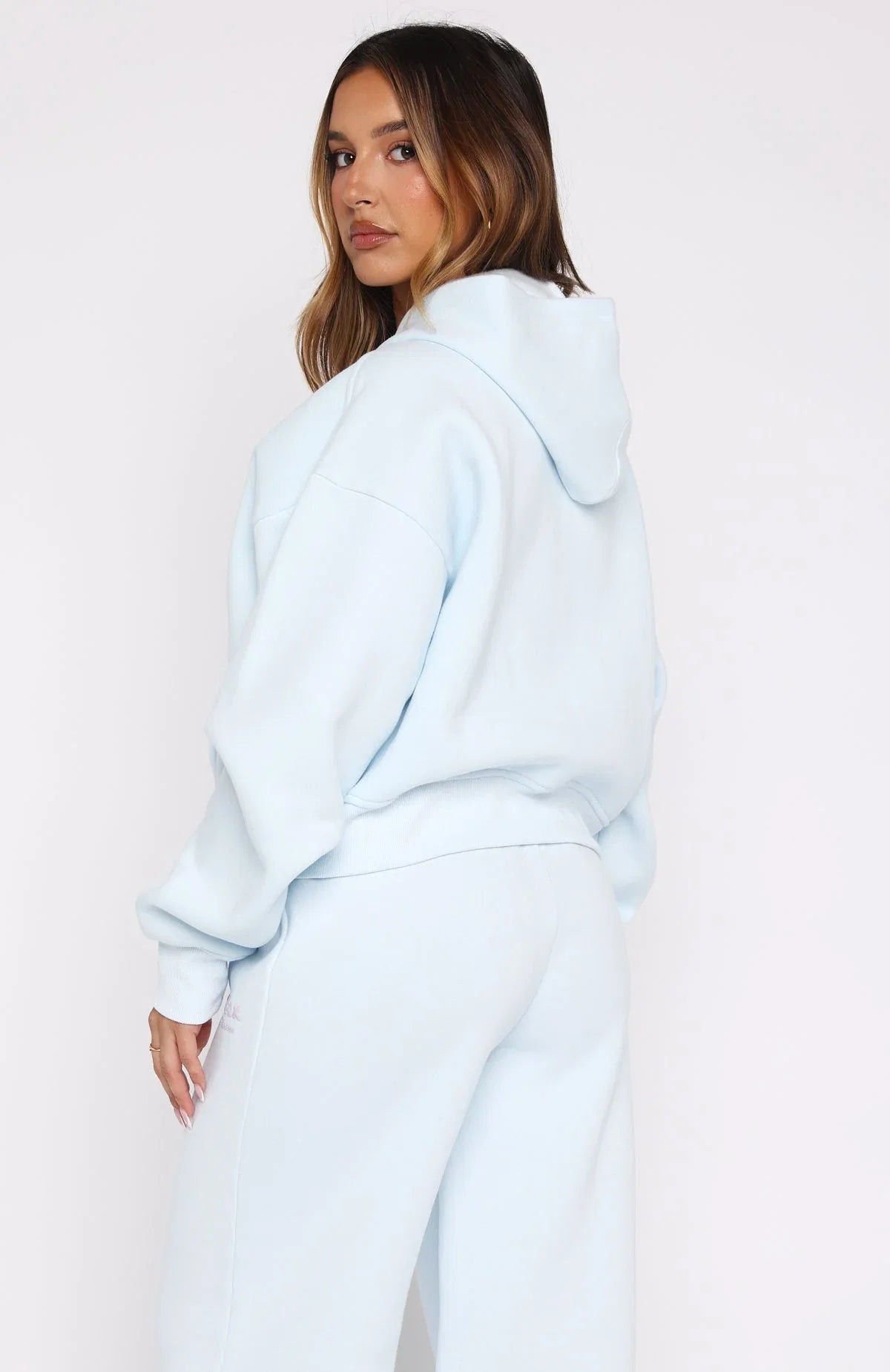 Lucky Thirteen Audrina Boxy Zip Front Hoodie Blue