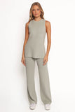 Ellory Knitted Pants Set Light Sage