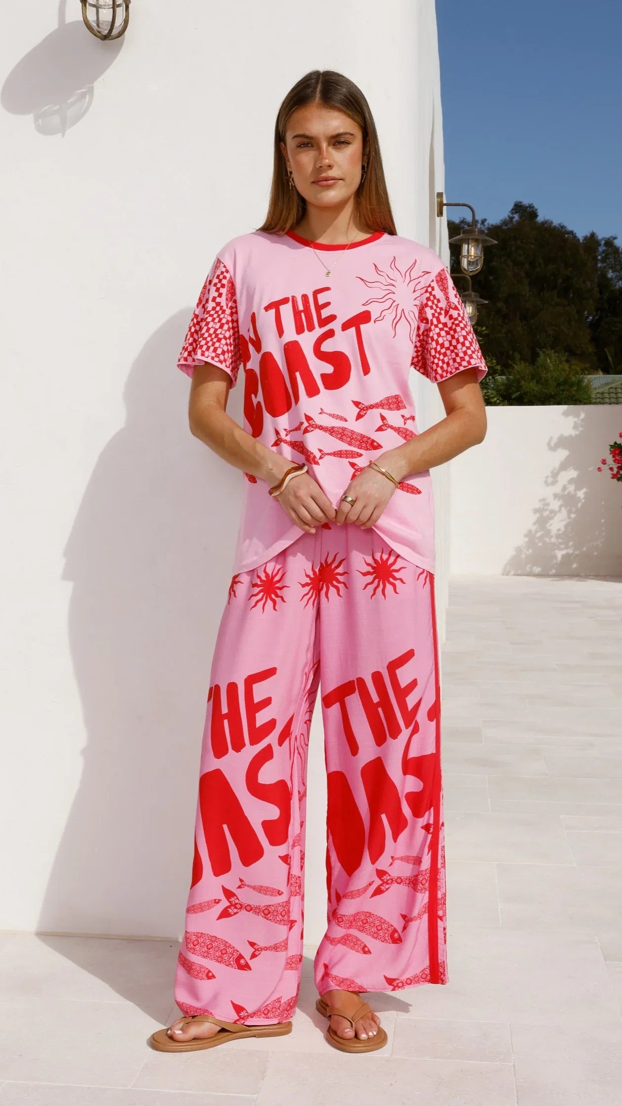 Florrie Tee Pink Red Tide